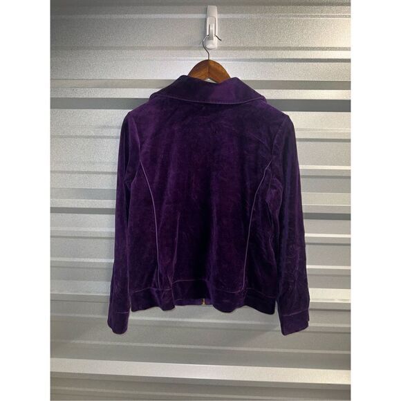 Purple Velvet Lauren Ralph Lauren Collection Full Zip Track Jacket - Picture 11 of 11